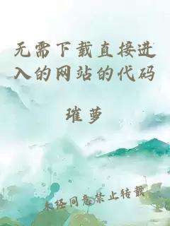 无需下载直接进入的网站的代码