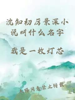 沈知初厉景深小说叫什么名字