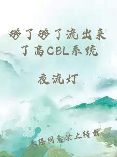 够了够了流出来了高CBL系统