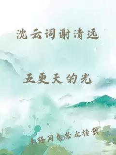 沈云词谢清远