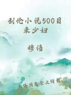 刮伦小说500目录少妇