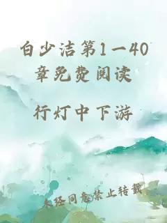 白少洁第1一40章免费阅读