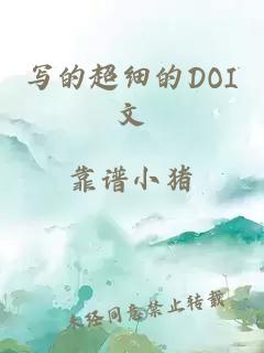 写的超细的DOI文