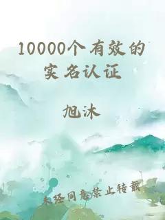 10000个有效的实名认证