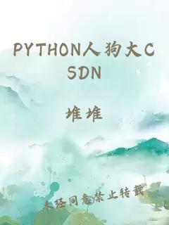 PYTHON人狗大CSDN