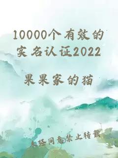 10000个有效的实名认证2022