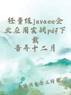 轻量级javaee企业应用实战pdf下载