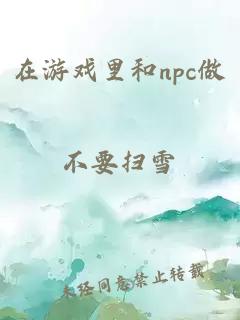 在游戏里和npc做