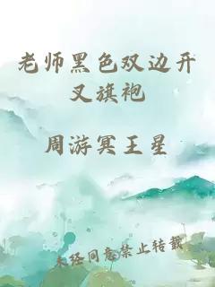 老师黑色双边开叉旗袍